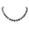 0.67 ctw Diamond and Tahitian Pearl Necklace - 14KT White Gold