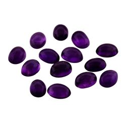 11.36 ctw.Natural Oval Cabochon Amethyst Parcel of Fourteen