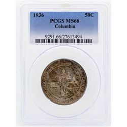 1936 Columbia Commemorative Half Dollar Coin PCGS MS66