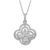 18k White Gold 0.93CTW Diamond Pendant, (SI1/G-H)