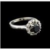 2.86 ctw Black Diamond Ring - 14KT White Gold