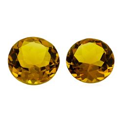 10.09 ctw.Natural Round Cut Citrine Quartz Parcel of Two