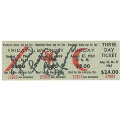Richie Havens Signed Woodstock Ticket