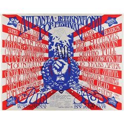 Jimi Hendrix 1970 Atlanta Music Festival Poster