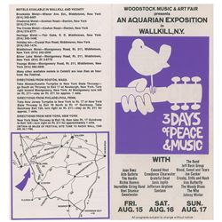 Woodstock 1969 Original Wallkill Ticket Order Form