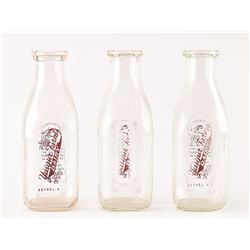 Yasgur Farms Group of (3) Milk Bottle