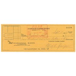 Max Yasgur Signed Check