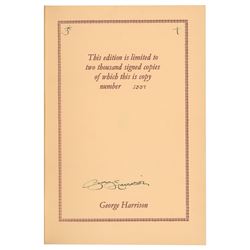 Beatles: George Harrison Signed Book