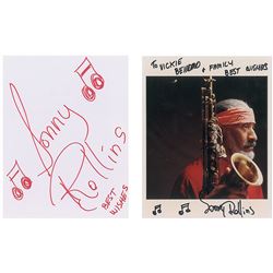 Sonny Rollins Signed Photograph and Signature