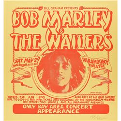 Bob Marley 1976 Oakland Concert Poster