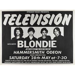 Television and Blondie 1977 Hammersmith Odeon Poster