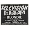 Image 1 : Television and Blondie 1977 Hammersmith Odeon Poster