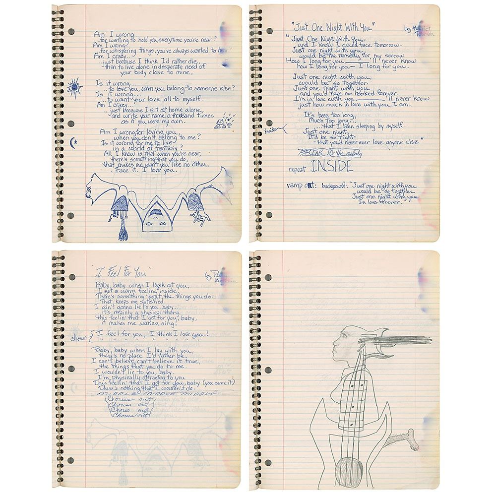 Prince S Handwritten Lyrics And Sketch Notebook Prince S Handwritten Lyrics And Sketch Notebook