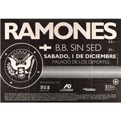 Ramones 1990 Spain Concert Poster
