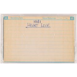Heart 1981 Live Sound Board Cassette Tape