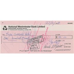 Steve Marriott Signed Check