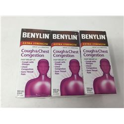 Lot of Benylin Extra Strength Cough & Chest Congestion (3 x 100ml)