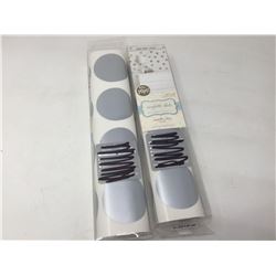 Wall Pops Removable Vinyl Confetti Dots- Metallic Silver (2 x 64 dots)