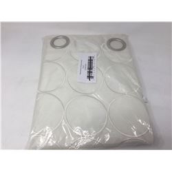 Cream Curtain Panel with Brushed Silver Grommets