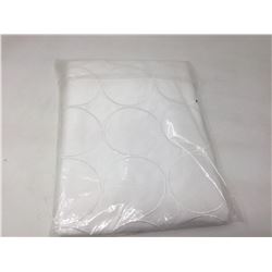 White Curtain Panel with Brushed Silver Grommets