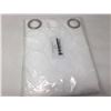 Image 2 : White Curtain Panel with Brushed Silver Grommets