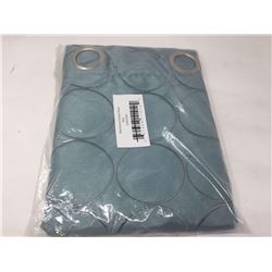 Blue Curtain Panel with Brushed Silver Grommets