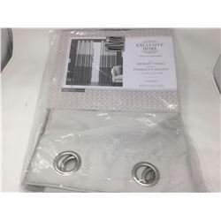 Exclusive Home Dark Grey, Light Grey and Pale Pink Curtain Panels (2 Panels)