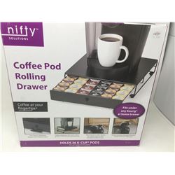 Coffee Pod Rolling Drawer- holds 36 K Cups