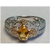 Image 4 : Natural Citrine / Diamond (1.36ct) Ring Size 7.25, Appraised $7,100.00