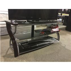 Black Glass TV Stand w/ Mount