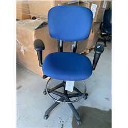 Blue Adjustable Drafting Chair