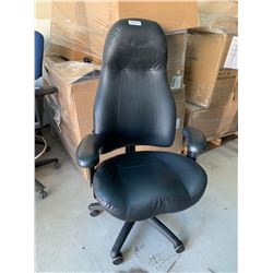 Stitched leather executives high back adjustable office chair