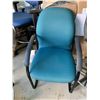 Image 2 : Lot of 3 Blue office chairs