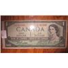 Image 1 : 1954 Canada 1 Dollar ERROR NOTE