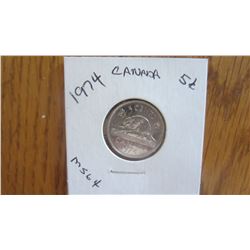 1974 Canada 5 Cent