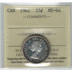 1961 Canada 25 Cent