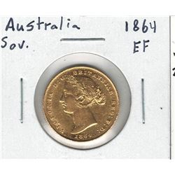 1864 Australia Sovereign Gold Coin