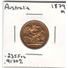 Image 1 : 1879-M Australia Sovereign Gold Coin