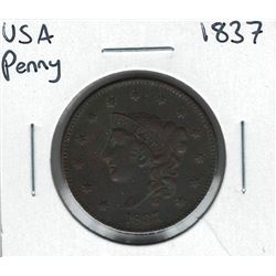 1837 USA 1 Cent