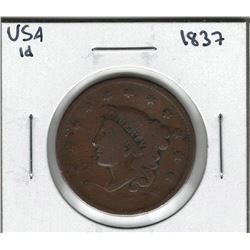 1837 USA 1 Cent