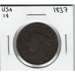 1837 USA 1 Cent