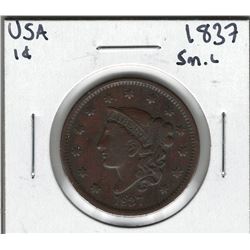 1837 USA 1 Cent