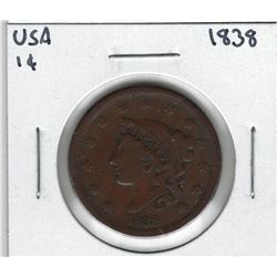 1838 USA 1 Cent