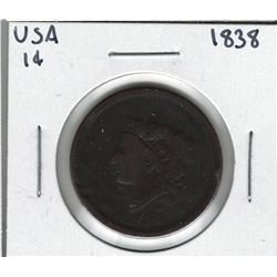 1838 USA 1 Cent