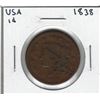 Image 1 : 1838 USA 1 Cent