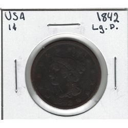 1842 USA 1 Cent