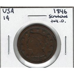 1846 USA 1 Cent