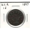 Image 1 : 1847 USA 1 Cent