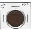 Image 1 : 1847 USA 1 Cent