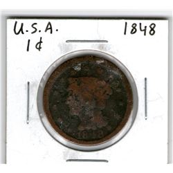 1848 USA 1 Cent